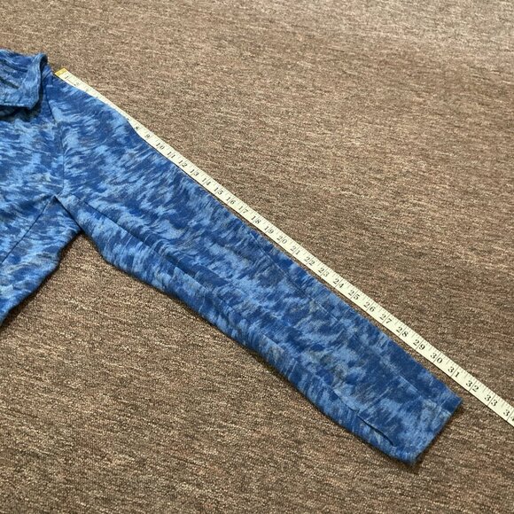 Lululemon Surge Warm Mens Blue L Large Jacquard Camo 1/4 Zip Pullover Running - Picture 6 of 7